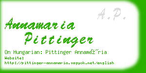 annamaria pittinger business card